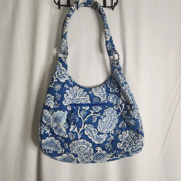 Vera Bradley Medium Retired Pattern Floral Lagoon Blue Floral Women's Bag Purse - Picture 2 of 9